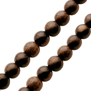 Wooden tiger ebony round beads strand 8mm (1)