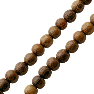 Wooden robles round beads strand 6mm (1)