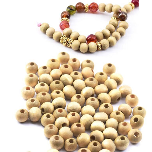 Natural Wood Rondelle Beads 7x8mm, Hole: 2mm (100)about 70cm