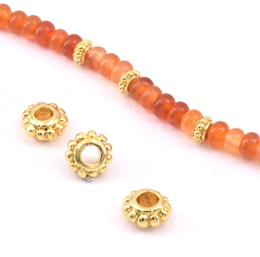 Heishi Bead 6.5x3mm Gold plated quality - hole: 3mm (2)