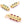 Beads wholesaler  - Hexagonal cylinder pendant 18K gold plated, 19x7mm, red zircons (1)
