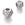 Beads wholesaler  - Bead Faceted Polygon with Zircons Platinum Plated Quality 6.5mm (1)
