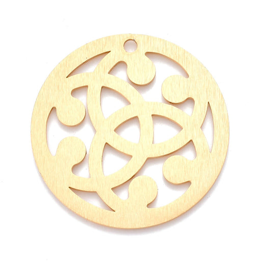 Buy Pendant Gold Aluminum Arabesque Round- 5cm (1)