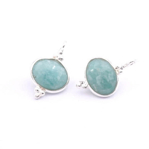 Oval Pendant Amazonite Sterling Silver - 9x6mm (1)