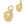 Beads wholesaler  - Charm pendant golden plated High quality Flower ethnic 8mm (2)