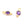 Beads wholesaler  - Charm Round tiny Pendant Amethyst Set sterling Silver flash Golden plated 8x5mm (2)