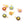 Beads Retail sales Daisy Flower Charm Pendant Mix Enamel Golden Brass 7mm (7)