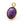 Beads wholesaler  - Pendant Oval Faceted Amethyst Set Terling Silver Gilded thin Gold 12x9mm (1)