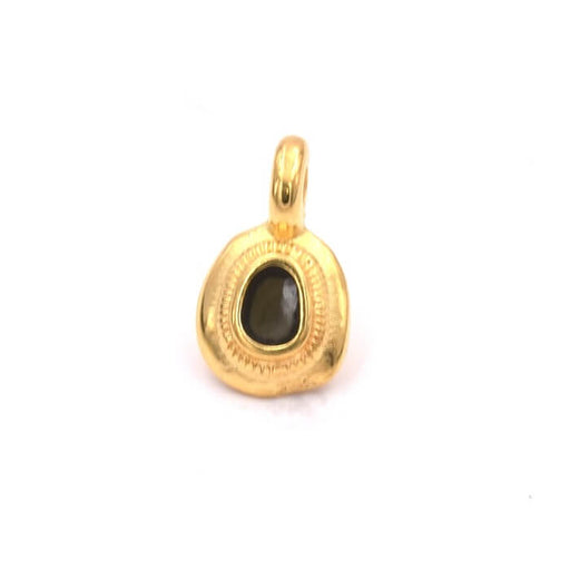 Buy Drop Pendant Golden Fine Gold Quality Black Enamel 7x6.5mm (1)