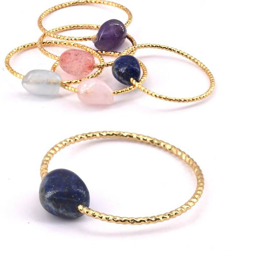Buy Ring Pendant Lapis Lazuli 22mm, flash Gold (1)