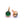 Beads wholesaler  - Round charm pendant green agate flash light gold 5.5mm (1)