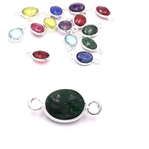 Buy Oval Connect Green Onyx Set in 925 Silver - 9x7mm (1)
