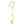 Beads wholesaler  - Mini squiggle bookmark with ring metal gold finish 85mm (1)