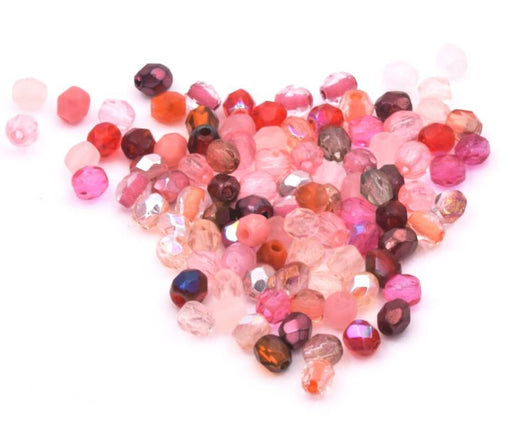 Beads Fire-Polished faceted Beads 3mm Mix (4g)