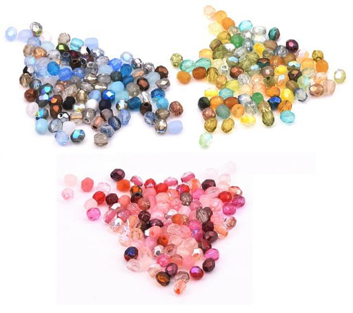 Beads Fire-Polished faceted Beads 3mm Mix (4g)