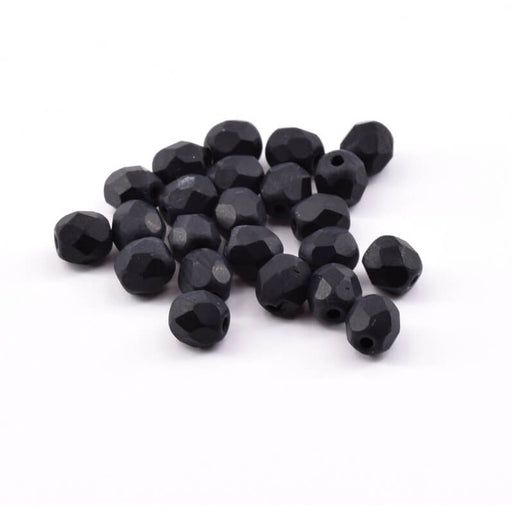 Buy Firepolish faceted bead Matte Jet 4mm (50)