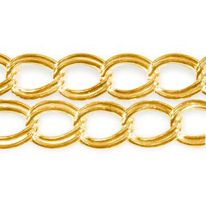 Buy chain metal gold finish 8mm (1m)
