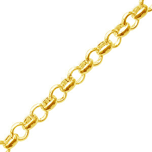 Rollo chain with 3.8mm rings metal gold plated (1m)