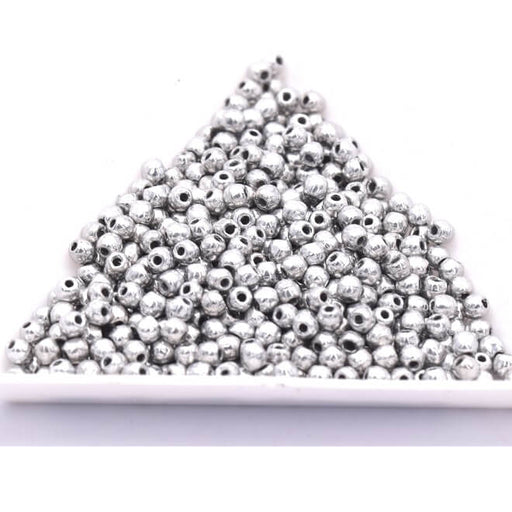 Buy Firepolish round bead silver 2mm (30)