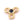 Beads wholesaler  - Connector Trio Zircon Golden Brass Quality BLUE Zircon 6.5x7mm - Hole: 1.4mm (1)