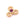 Beads wholesaler  - Connector Trio Zircon Golden Brass Quality PINK 6.5x7mm - Hole: 1.4mm (1)
