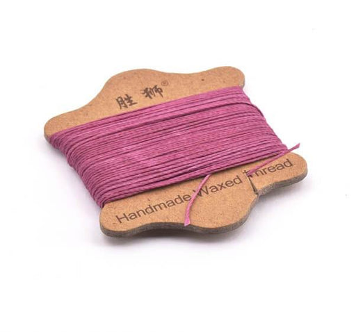 Twisted cord Nylon Waxed Brazilian VIOLET Lilas 0,65mm - Reel 20m (1)