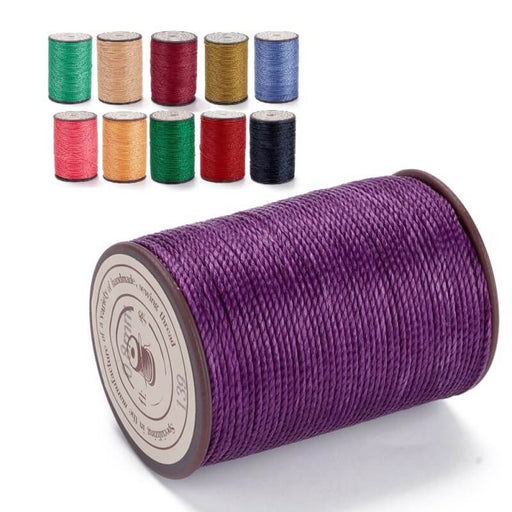 Buy Brazilian Waxed Twisted Polyester Cord Purple 0.8mm - 50m spool (1)