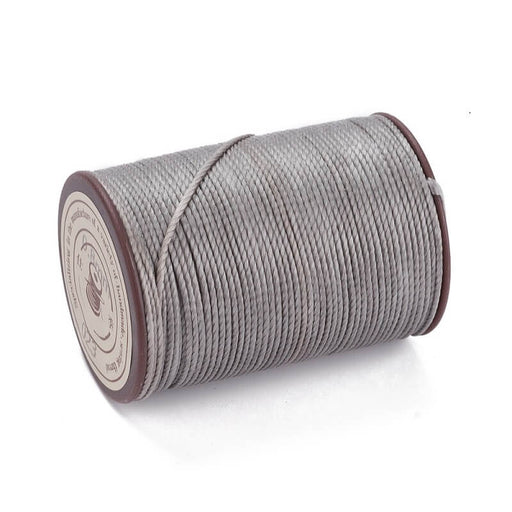 Brazilian Waxed Twisted Polyester Cord Steel grey - 0.8mm - 50m spool (1)