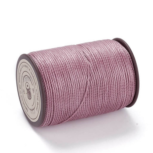 Brazilian purple pink twisted waxed polyester cord 0.8mm - 50m (1)