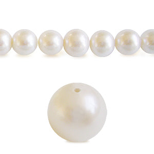 Buy Freshwater pearls potato round shape white 5mm (1)