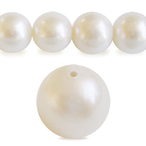 Buy Freshwater pearls potato round shape white 8mm (1)