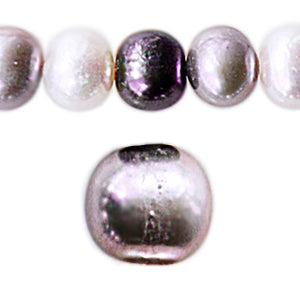 Freshwater pearls potato round shape grey mix 7mm (1)