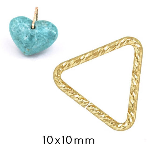 Buy Triangle pendant pinch bail Gold Filled sriated 10x10mm (1)