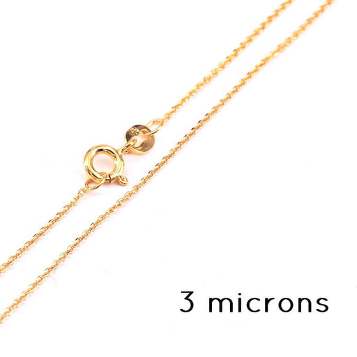 Buy Forçat thin chain Necklace 1x0.8mm Gold Plated 3 Microns 40cm (1)