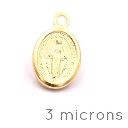 Pendant Oval Virgin - Sterling Silver Gold Plated 3 microns 8x6mm (1)