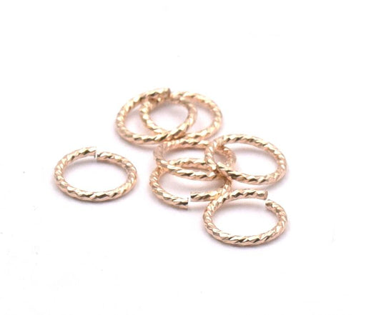 Jump Rings open Gold Filled Stripped 6,5x0.76mm (5)