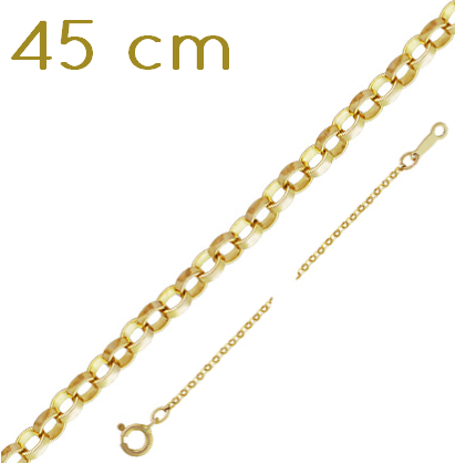 Rolo Chain With Clasp Yellow Gold Filled 14K - 0.35x1.2x1.2mm 45cm (1)