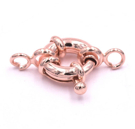 Round Clasp Nautical Rose Gold Plated 3 Microns 11mm (1)