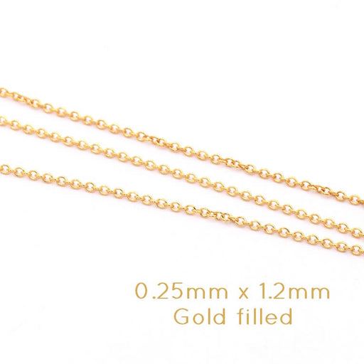 Buy Extra Fine Chain Gold Filled - Gold Plated 1.2mm (20cm)