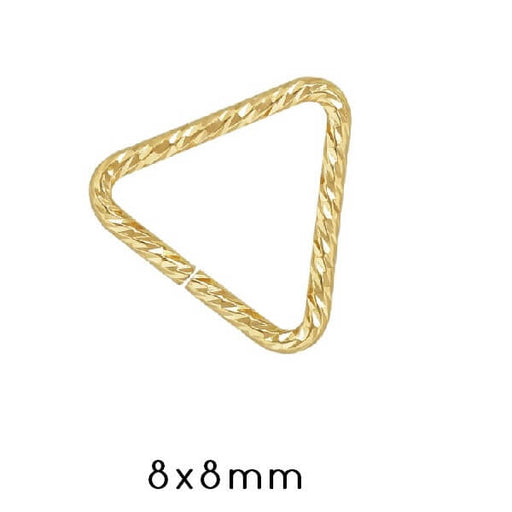 Triangle pendant pinch bail Striated Gold Filled 8x8mm (1)