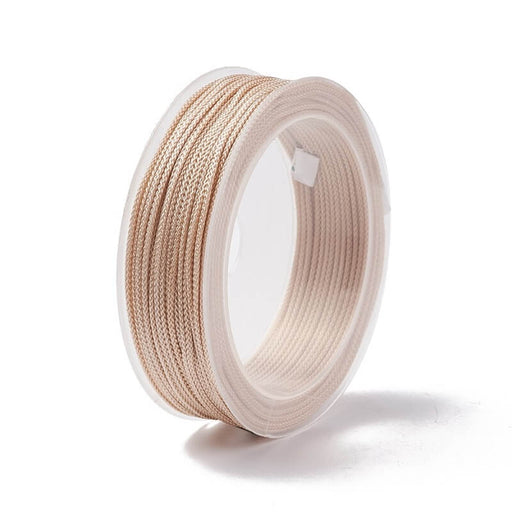 Braided Silky Nylon Cord Kraft Beige 1.5mm - 20m Spool (1)