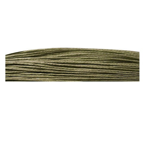 Cordon en coton cire vert olive 1mm, 5m (1)