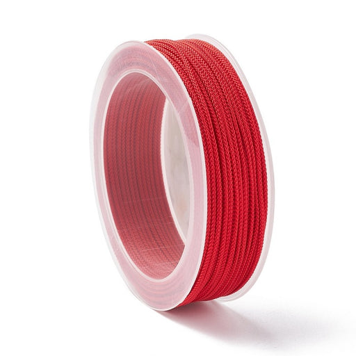 Braided silky nylon cord Red -1.5mm - 20m spool (1)