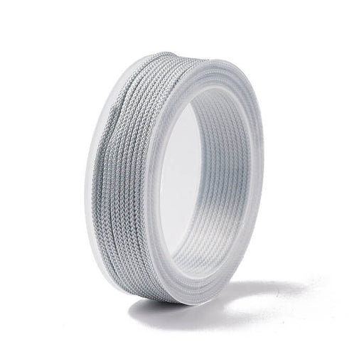 Braided silky nylon cord Gray - 1.5mm - 20m spool (1)