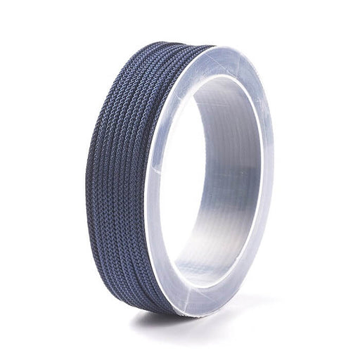 Buy Braided silky nylon cord Navy blue - 1.5mm - 20m spool (1)