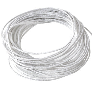 Waxed cotton cord white 1mm, 5m (1)