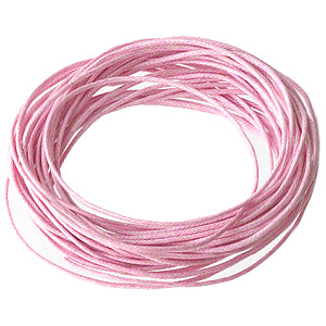 Waxed cotton cord light pink 1mm, 5m (1)