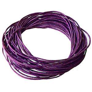 Waxed cotton cord dark purple 1mm, 5m (1)