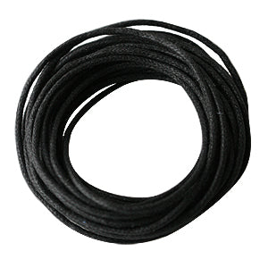 Waxed cotton cord black 1.8mm, 5m (1)