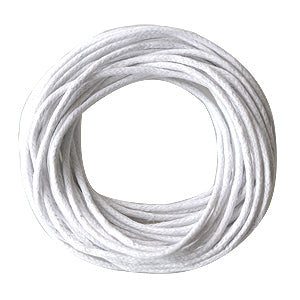 Waxed cotton cord white 2mm, 5m (1)